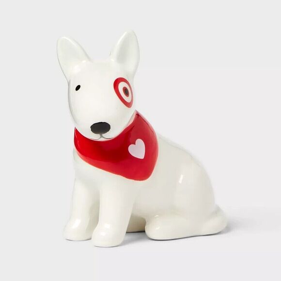 Valentine Target Bullseye Ceramic Dog Figurine Spritz 2025 - Picture 1 of 2